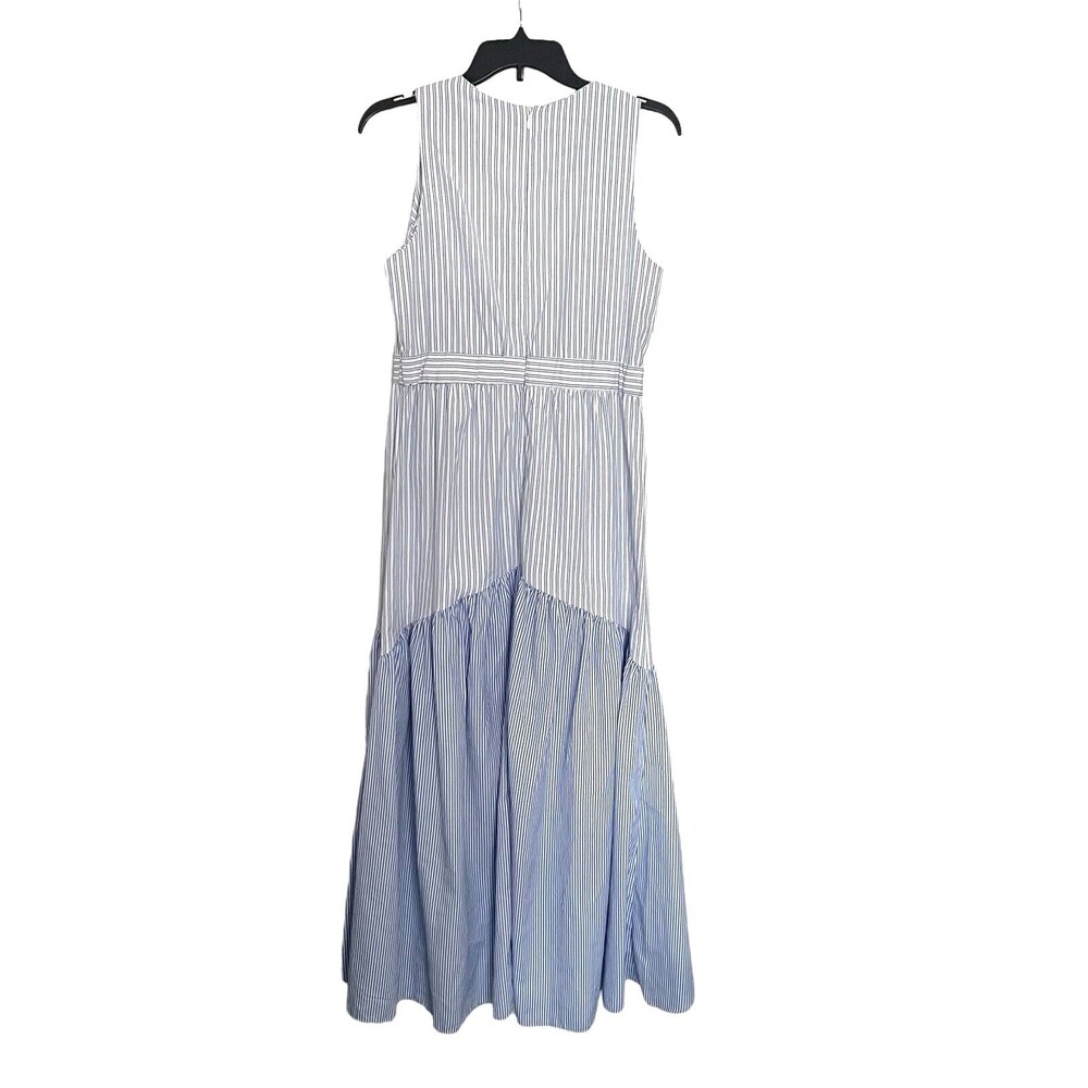 Maison Tara Blue and White Striped Maxi Dress - Picture 2 of 15